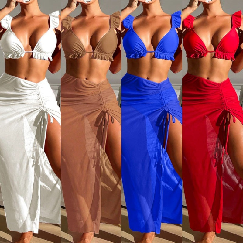 Damen Strandtunika mit fließendem Pareo R&B