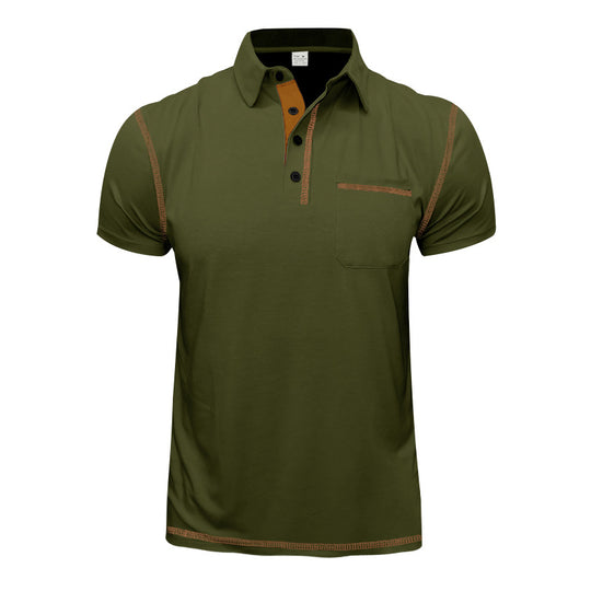 Herren Poloshirt mit modernem Kragen und praktischen Knopfdetails R&B