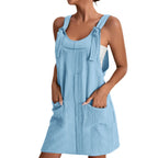 Damen Lässiger Jumpsuit mit praktischen Taschen und verstellbaren Trägern R&B