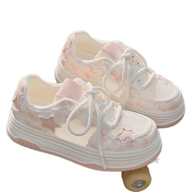 Damen Komfortable Sneaker mit modischem Sternenmotiv und atmungsaktiven Netzdetails R&B