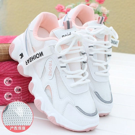 Damen sportive Lauf Sneakers mit atmungsaktiver Mesh-Oberfläche und gepolsterter Sohle R&B