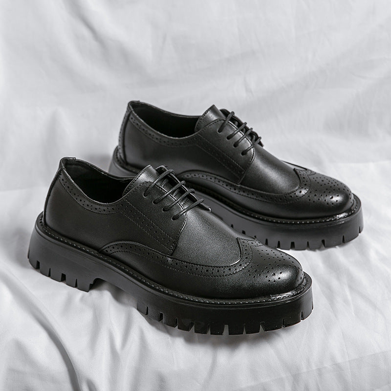 Herren Schnürschuhe mit modischem Broguemuster von