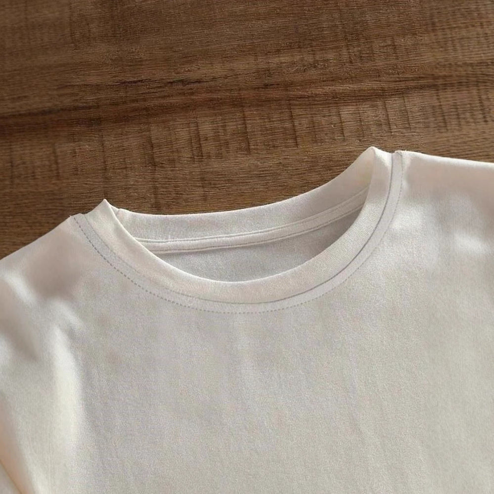 Damen lässiges T-Shirt mit auffälligem Vintage-Print R&B