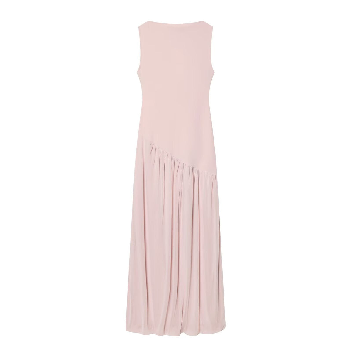 Damen Maxikleid mit elegantem Drapé und asymmetrischem Saum R&B