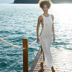Damen Strandkleid mit seitlichen Cut-Outs R&B