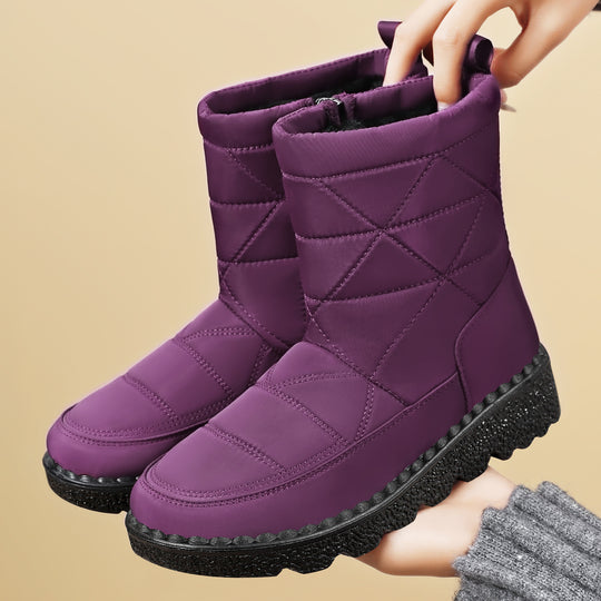 Damen Komfortable Winterstiefel mit hohem Schaft und rutschfester Sohle R&B