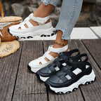 Damen Sportliche Sandalensneaker mit verstellbaren Riemen und rutschfester Sohle R&B