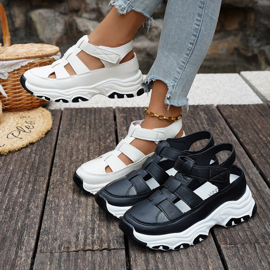 Damen Sportliche Sandalensneaker mit verstellbaren Riemen und rutschfester Sohle R&B