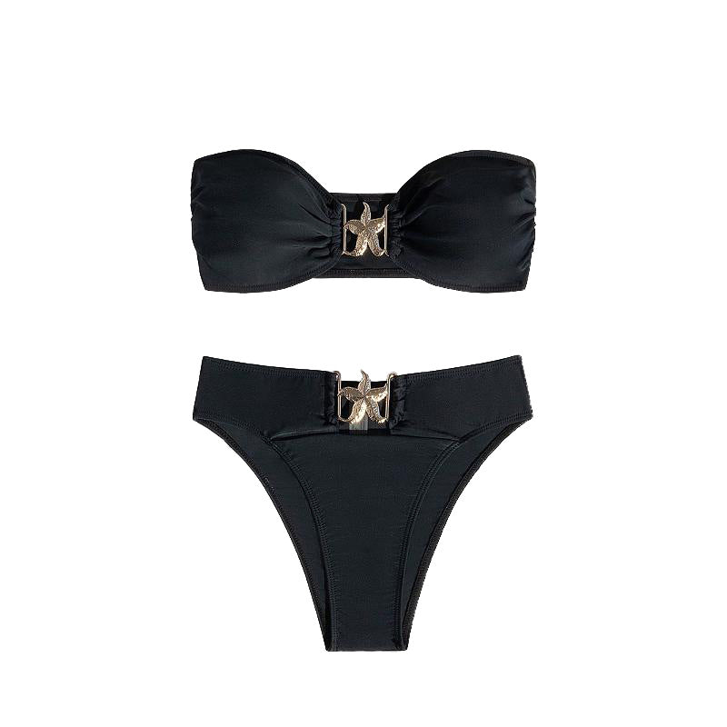 Damen Bandeau-Bikini mit elegantem Designelement R&B