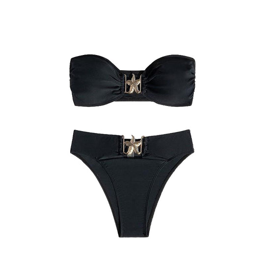 Damen Bandeau-Bikini mit elegantem Designelement R&B