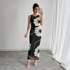 Damen Maxikleid mit floralem Druck und figurbetonter Silhouette R&B