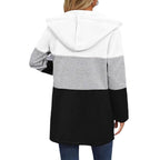 Damen Sportliche Übergangsjacke mit hohem Kragen und farblich abgesetztem Design R&B