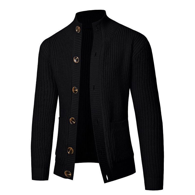 Herren komfortable Strickjacke mit Knopfverschluss R&B