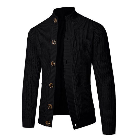 Herren komfortable Strickjacke mit Knopfverschluss R&B