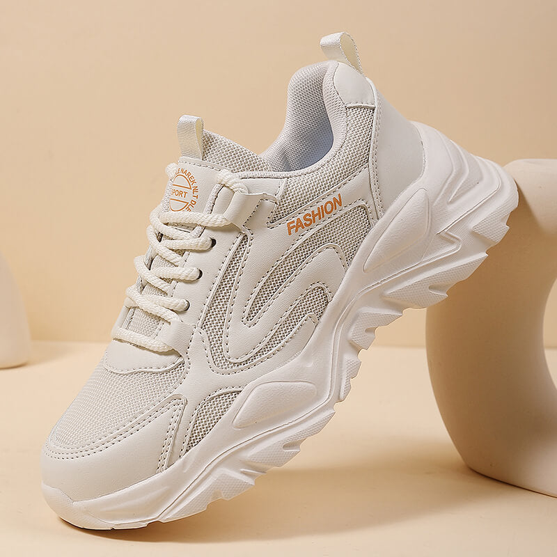 Damen sportive Sneakers mit atmungsaktivem Obermaterial und dämpfender Sohle