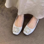 Damen Ballerina-Schuhe mit funkelndem Schmuckdetail R&B