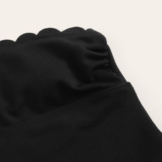 Damen Einteiler Badeanzug mit femininen Rüschendetails und verstellbaren Trägern R&B