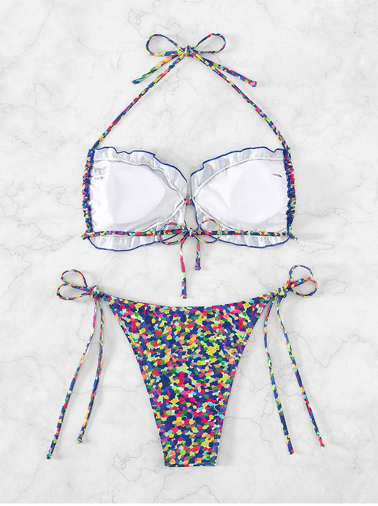 Damen Premium Push-Up Bikini mit verstellbaren Seitenbindungen R&B
