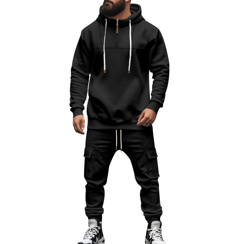 Herren Kapuzensweatshirt und Cargo-Hose Set R&B