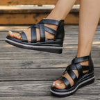 Damen Wedge-Riemensandalen mit komfortablem Fußbett und modischem Design R&B
