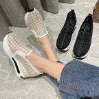 Damen Mode-Sneaker mit innovativem Slip-On Design und hochgezogenem Absatz R&B