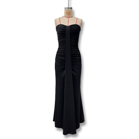 Damen Figurbetontes Maxikleid mit Raffungen und zartem Schnitt R&B