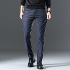 Herren moderne Chinohose mit elastischem Bund und seitlichen Taschen R&B