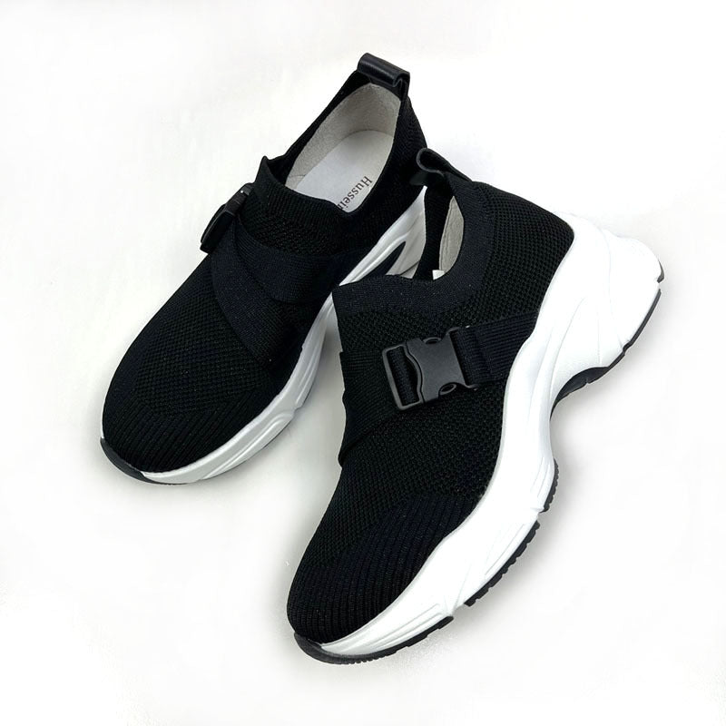 Damen Sportliche Slip-On Sneakers mit elastischem Haltand