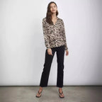 Damen Bluse mit auffälligem Tiermotiv und lockerer Passform R&B