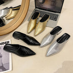 Damen Elegante und modische Mules mit niedrigem Absatz R&B