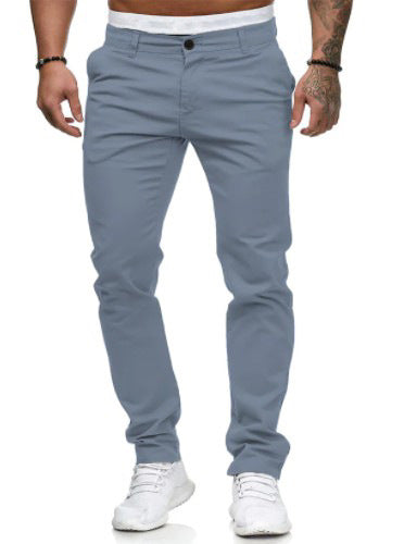 Herren Slim-Fit Chinohosen mit elastischem Bund und praktischen Taschen R&B