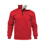 Herren sportlicher Kapuzenpullover mit halbem Reißverschluss und praktischer Kängurutasche R&B