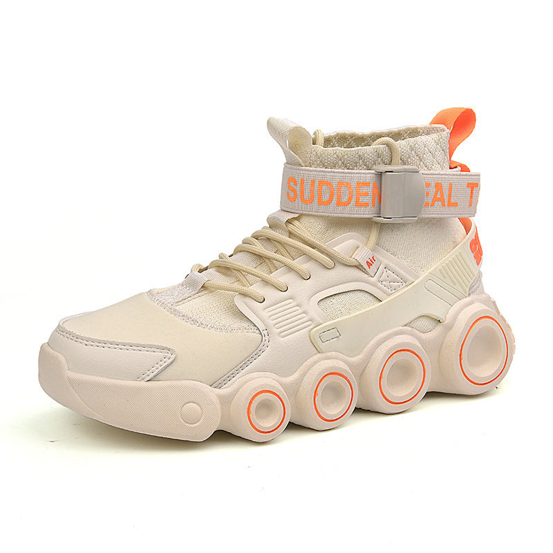 Damen Streetwear High-Top Sneakers mit innovativem Riemensystem R&B