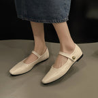 Damen klassische Ballerinas mit elegantem Riemchen und feinem Schnallen-Detail R&B