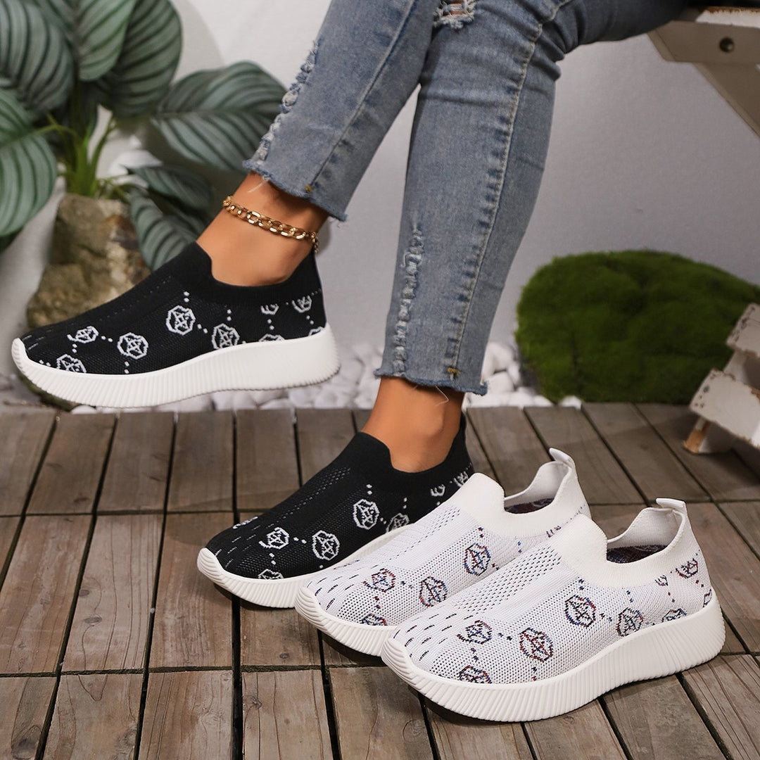 Damen atmungsaktive Slip-On Sneakers im modernen Design mit komfortabler Sohle R&B