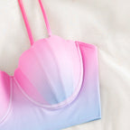 Damen Bikini-Oberteil mit Muschelform und hohem Bund R&B