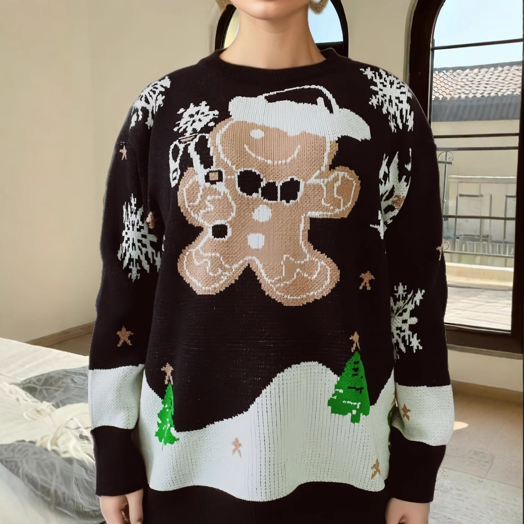 Damen Weihnachtspullover mit festlichem Lebkuchenmotivat R&B