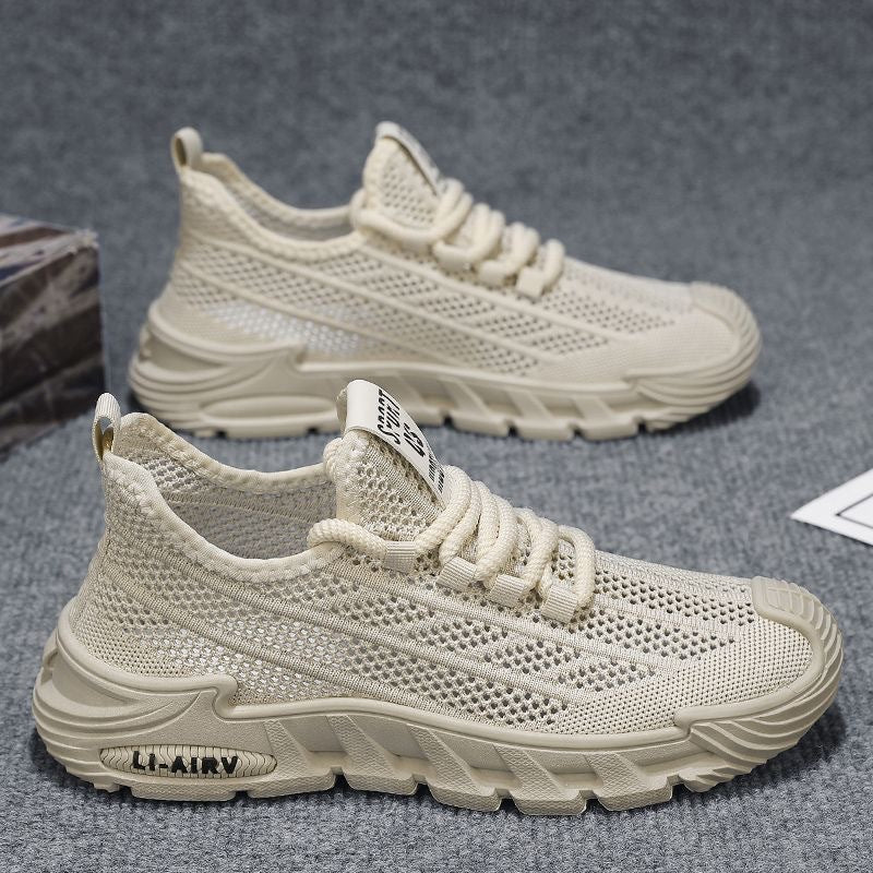 Damen Atmungsaktive Sportsneakers mit elastischer Schnürung und robustem Sohlenprofil