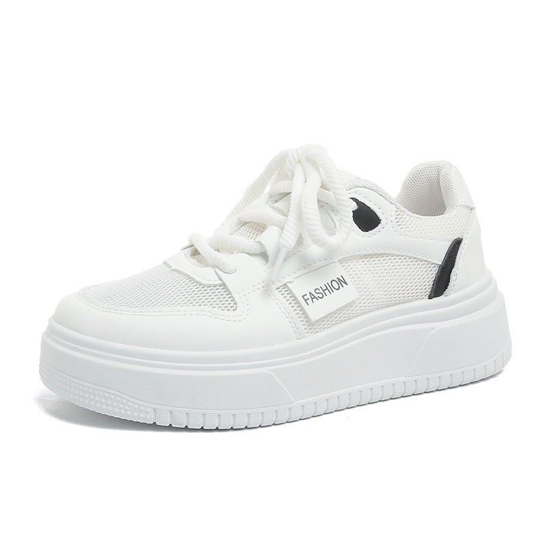 Damen Plattform Sneakers mit atmungsaktiver Mesh-Oberfläche und trendigem Design R&B