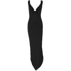 Damen Figurbetontes Maxikleid mit raffiniertem Cut-Out und zeitgemäßem Design R&B