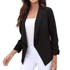 Damen eleganter und luftiger Blazer mit asymmetrischem Schnitt R&B