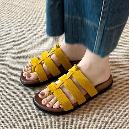 Damen komfortable Clogs mit verstellbaren Riemen und anatomischem Fußbett R&B