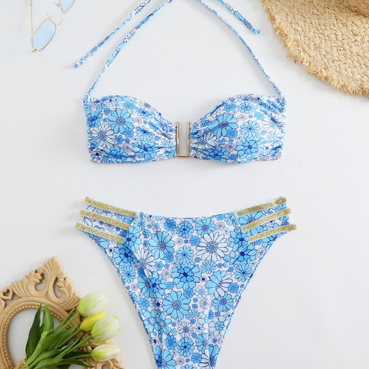 Damen Bandeau-Bikini mit verstellbaren Trägern und elegantem Schnitt R&B