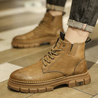 Damen Robuste Lederboots mit rutschfester Gummisohle und dämpfendem Innenfutter R&B