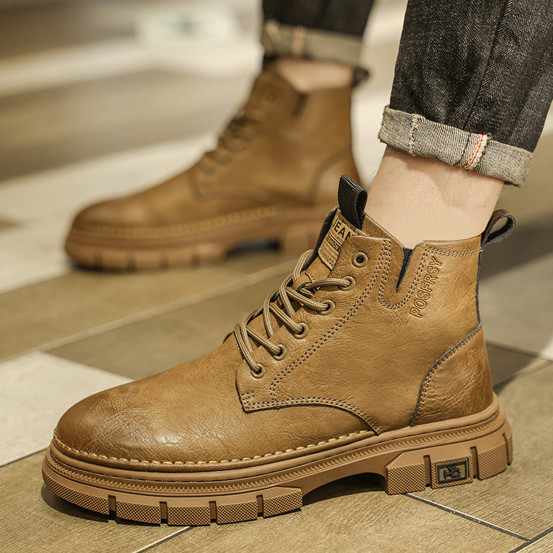 Damen Robuste Lederboots mit rutschfester Gummisohle und dämpfendem Innenfutter R&B