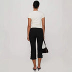 Damen T-Shirt mit kreativem Druck und figurbetontem Schnitt R&B