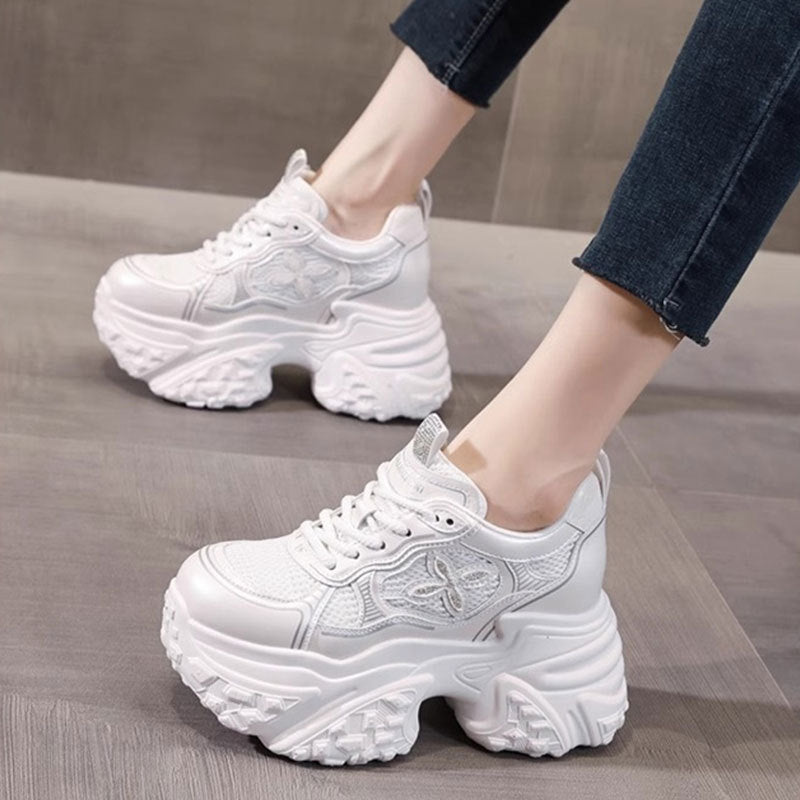 Damen Chunky Sneakers mit voluminösem Profil und atmungsaktiver Struktur R&B