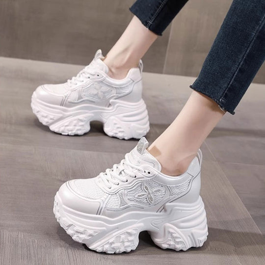 Damen Chunky Sneakers mit voluminösem Profil und atmungsaktiver Struktur R&B