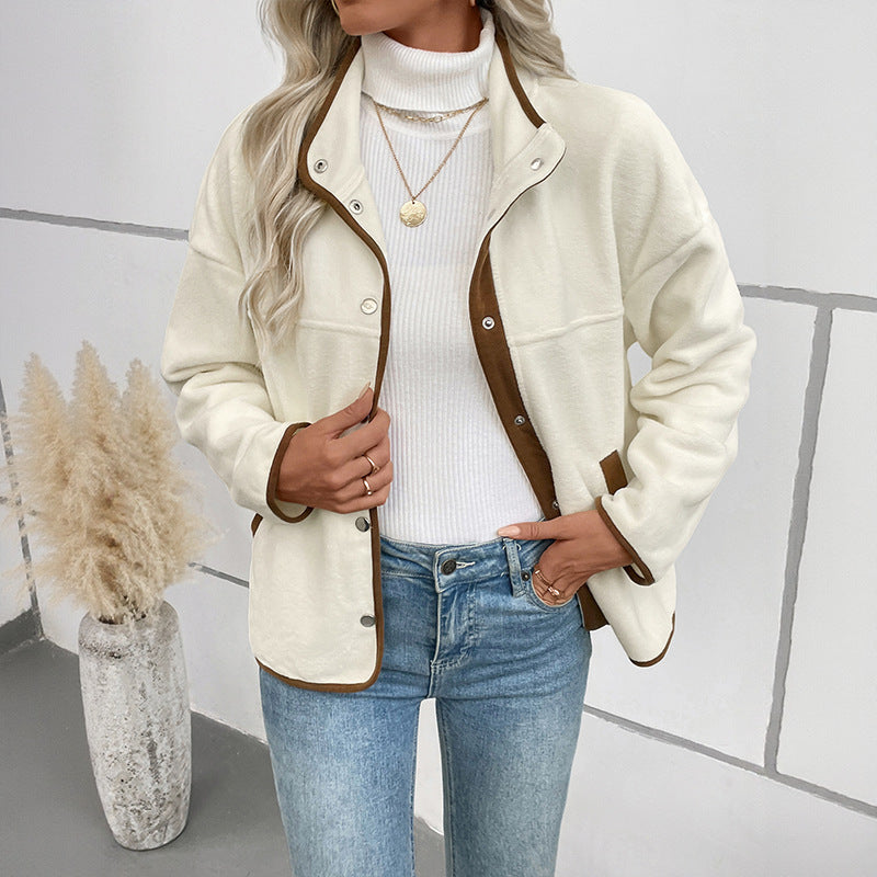 Damen Fleecejacke mit kontrastierenden Details R&B