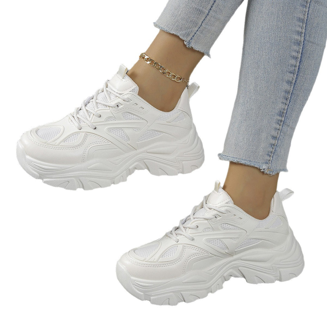 Damen modische Chunky Sneakers mit atmungsaktivem Obermaterial und komfortabler Dämpfung R&B